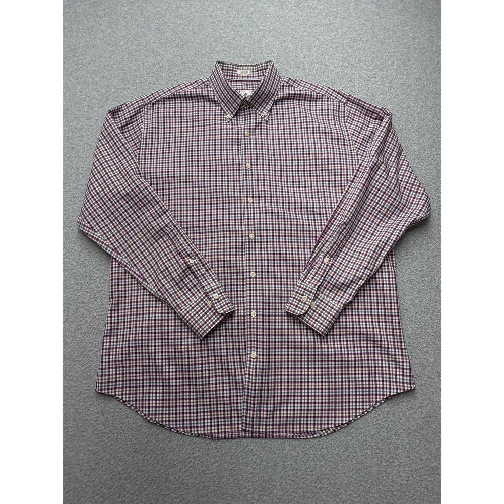 Peter Millar Shirt‎ Mens XL Multicolor Check Long Sleeve Button Front Casual